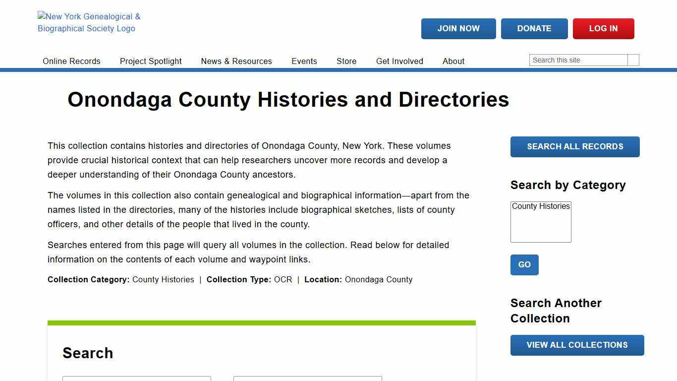 Onondaga County Histories and Directories New York Genealogical & Biographical Society
